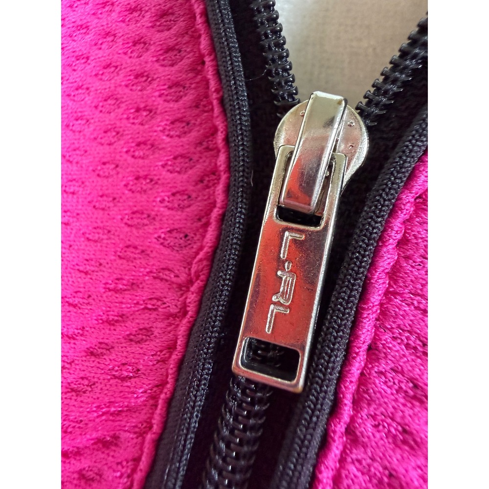 Lauren‎ Ralph Lauren Active Pullover Women Large Pink Quarter Zip Waffle Knit - Picture 6 of 10